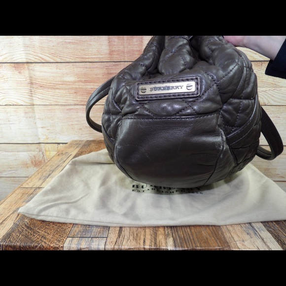 Burberry DARK GREEN quilted leather satchel - Picture 5 of 8